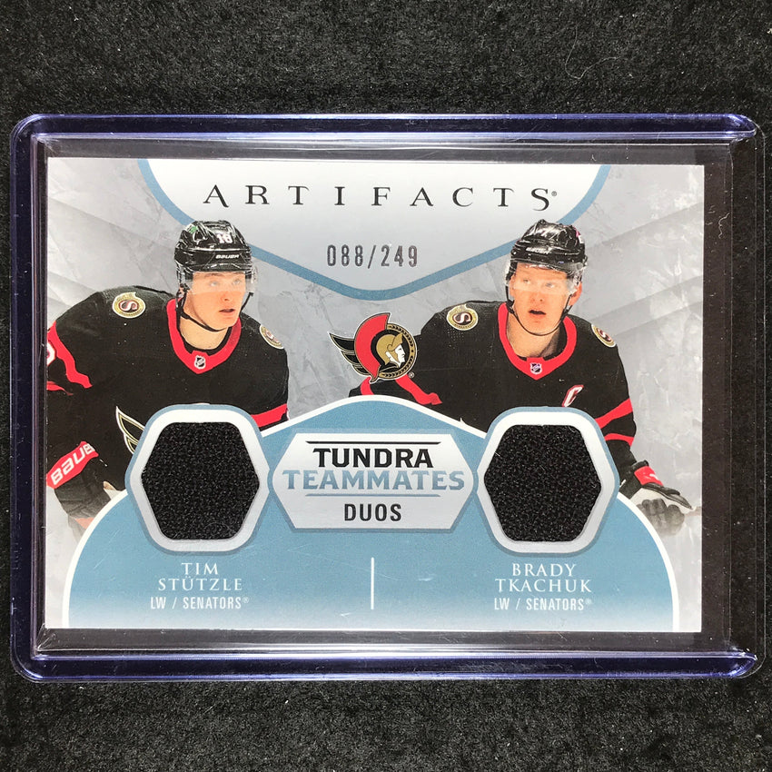 2023-24 Artifacts Hockey STUTZLE TKACHUK Tundra Teammates Duos Jersey 88/249