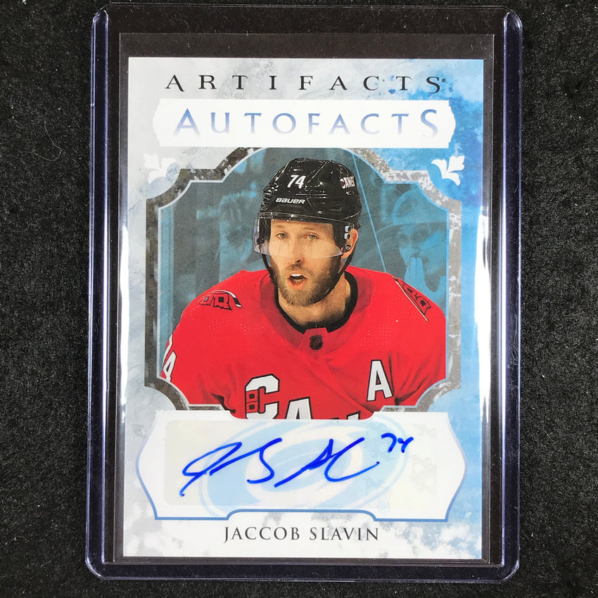 2023-24 Artifacts Hockey JACCOB SLAVIN Auto Facts #JS