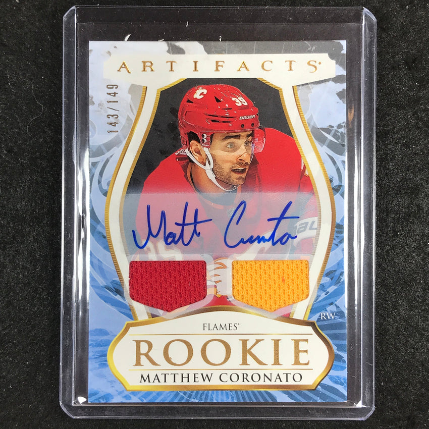 2023-24 Artifacts Hockey MATTHEW CORONATO Rookie Patch Auto Gold 143/149