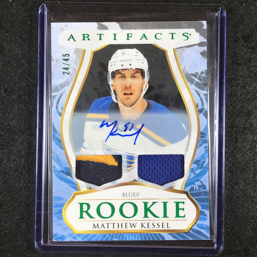 2023-24 Artifacts Hockey MATTHEW KESSEL Rookie Material Patch Auto Emerald 24/45
