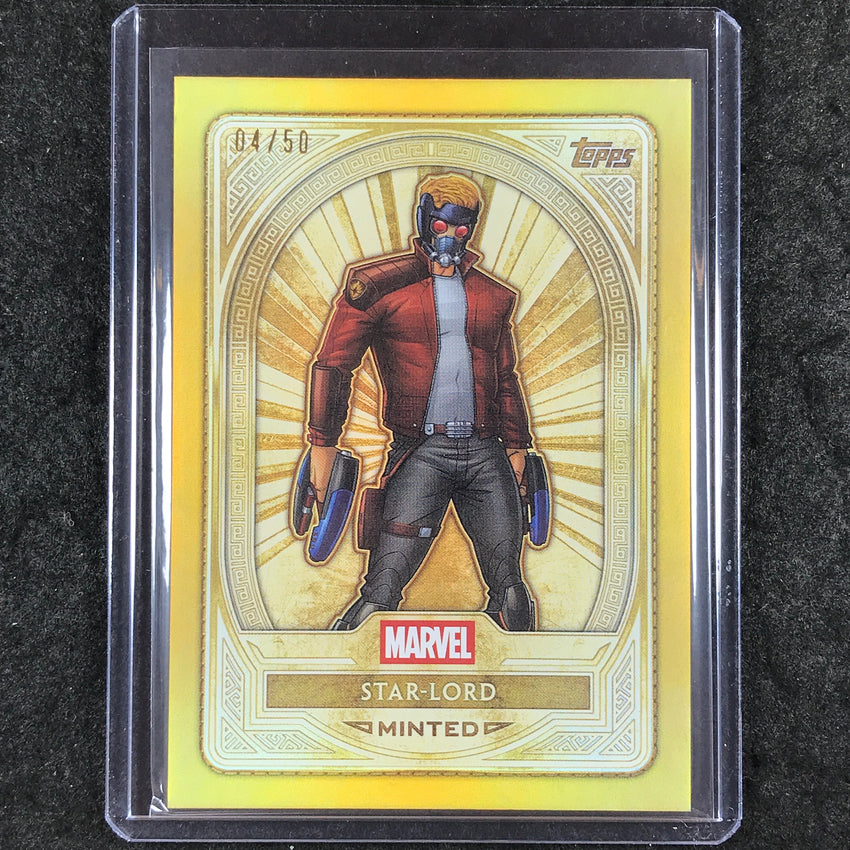 2025 Topps Marvel Mint STAR-LORD Gold Gold Foil 4/50 #85