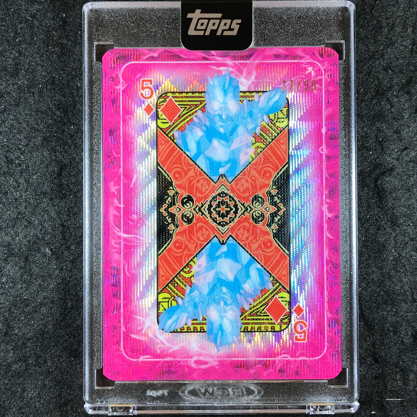 2025 Topps Marvel Mint ICEMAN Gambit's Deck Chrome Playing Card 77/99 #D-5