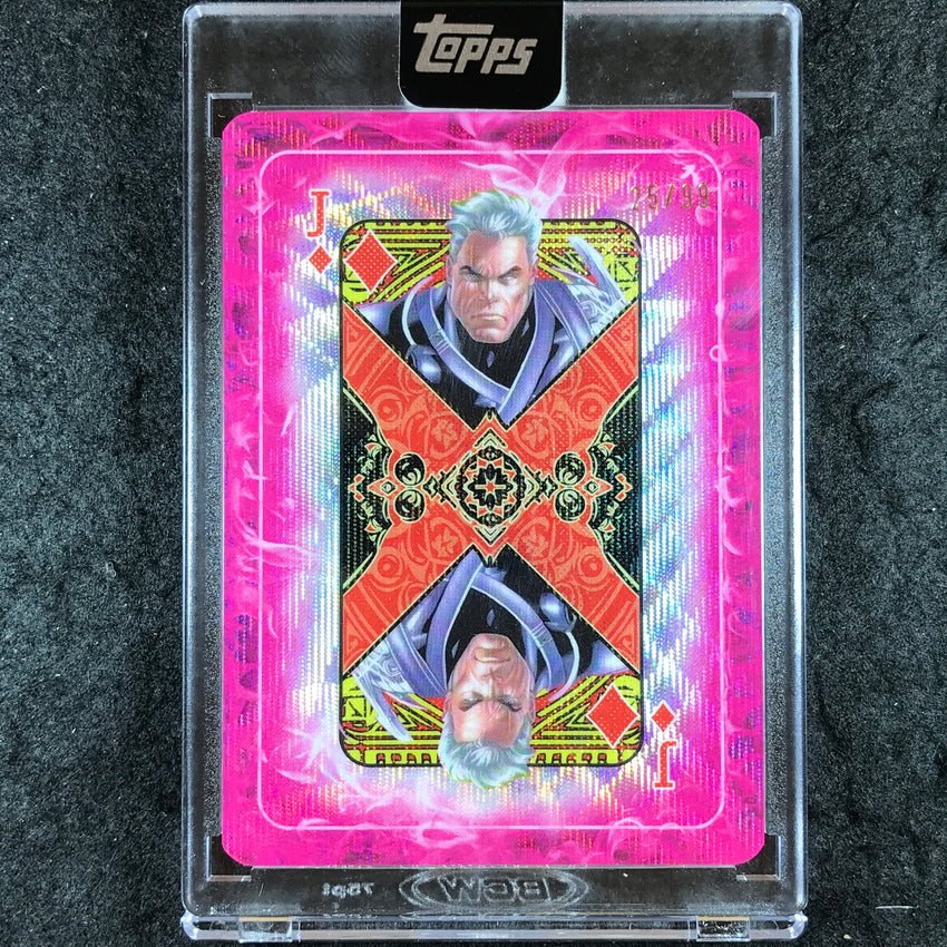 2025 Topps Marvel Mint CABLE Gambit's Deck Chrome Playing Card 25/99 #D-J