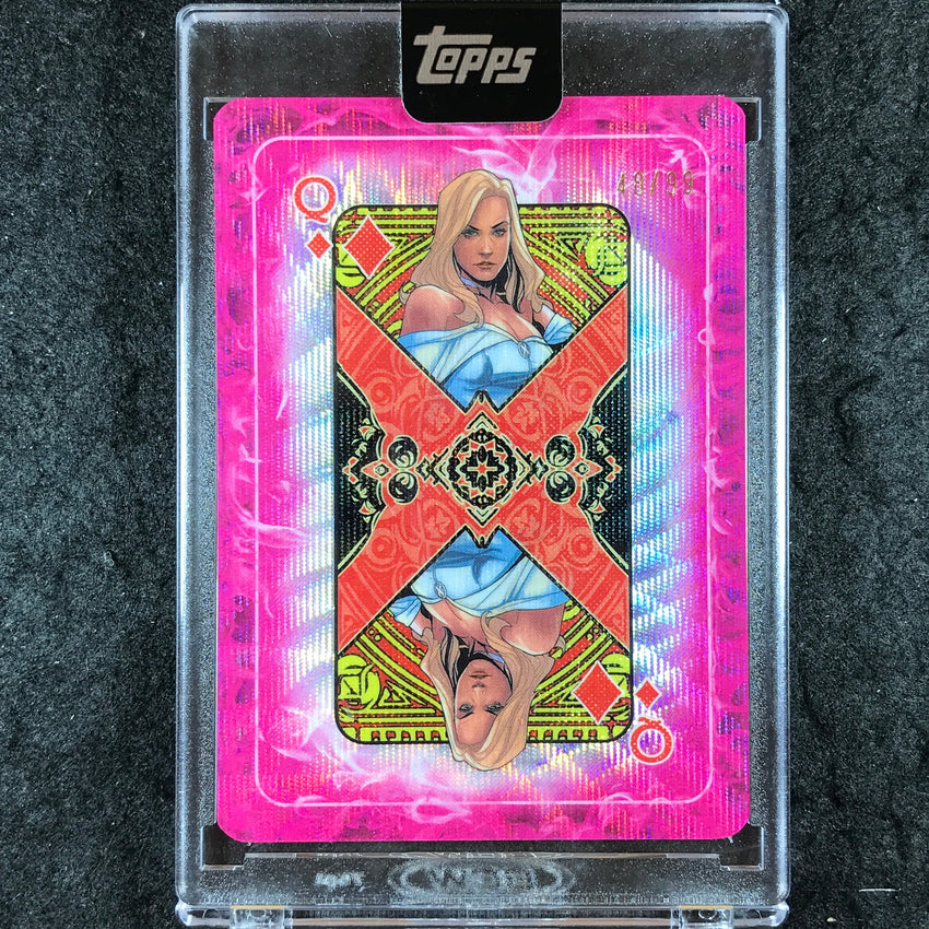 2025 Topps Marvel Mint EMMA FROST Gambit's Deck Chrome Playing Card 48/99 #D-Q