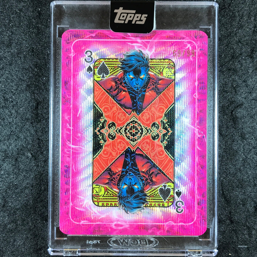 2025 Topps Marvel Mint NIGHTCRAWLER Gambit's Deck Chrome Playing Card 69/99 #S-3