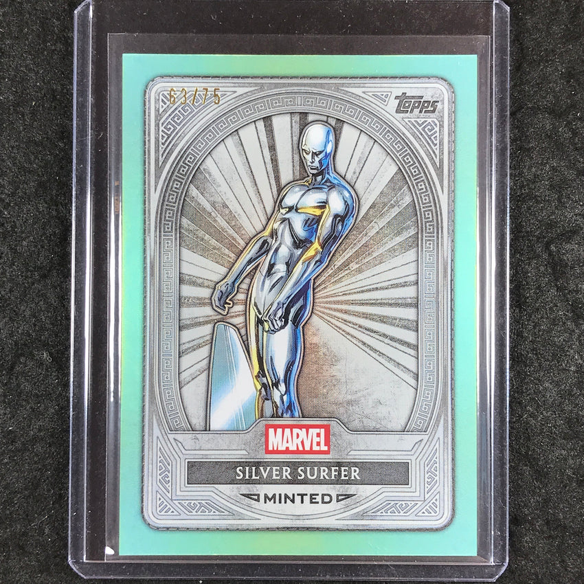 2025 Topps Marvel Mint SILVER SURFER Silver Green Mint Foil 63/75 #62