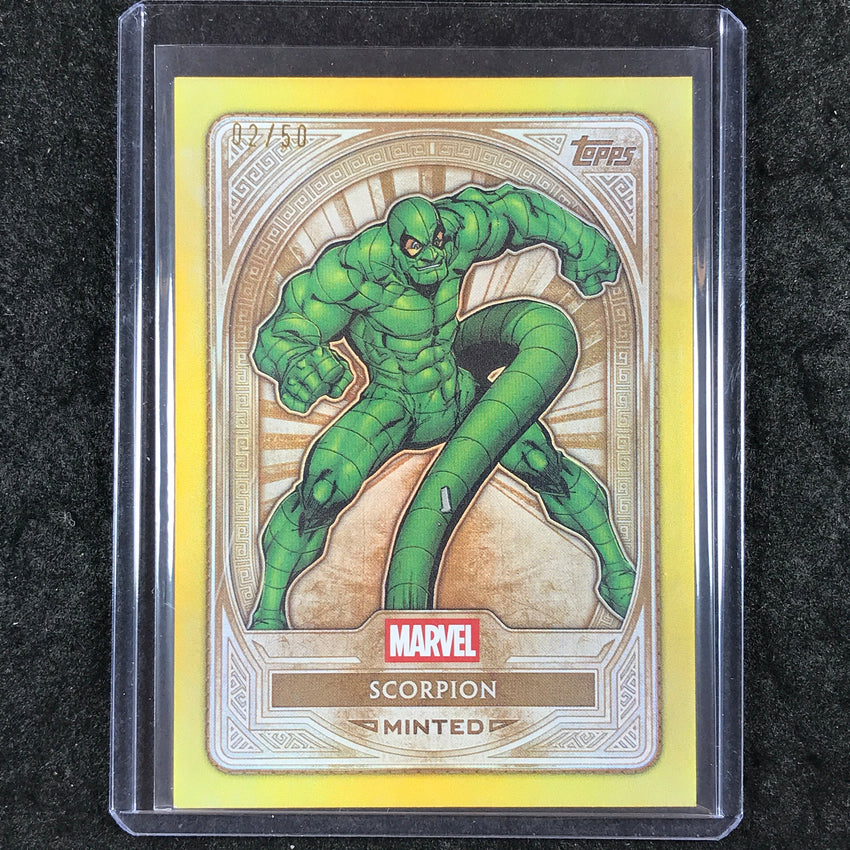 2025 Topps Marvel Mint SCORPION Bronze Gold Foil 2/50 #42