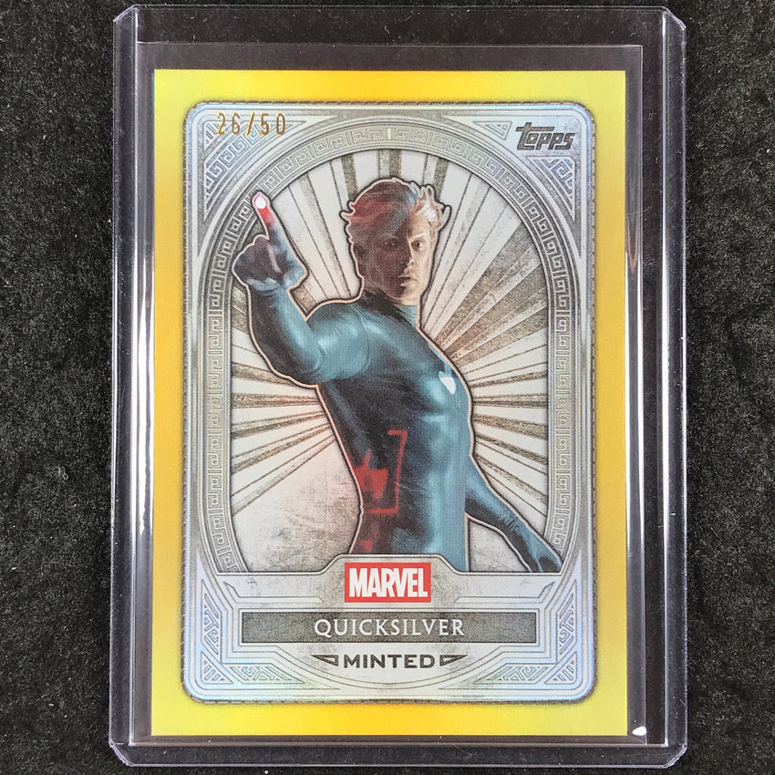 2025 Topps Marvel Mint QUICKSILVER Silver Gold Foil 26/50 #52