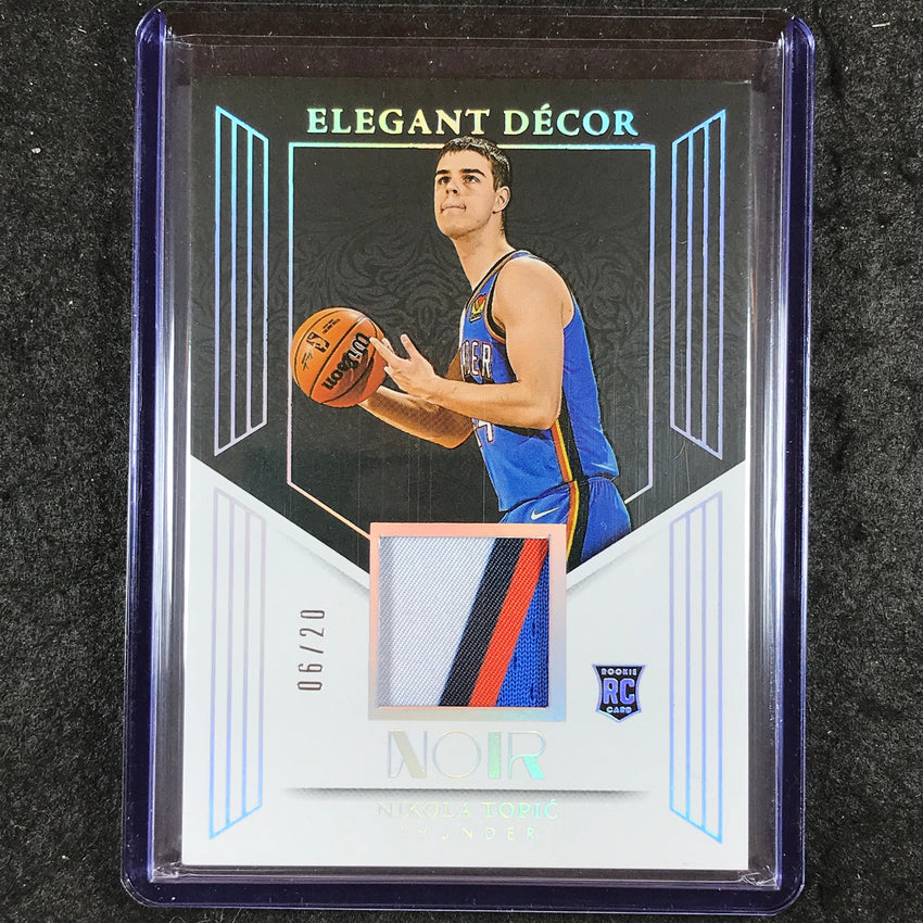 2024-25 Noir NIKOLA TOPIC Elegant Decor Rookie Patch Relic International 6/20