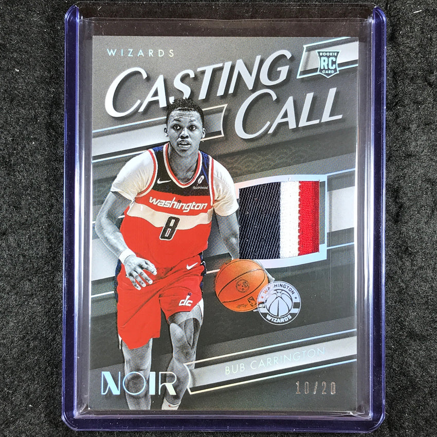 2024-25 Noir BUB CARRINGTON Casting Call Rookie Patch Relic International 10/20
