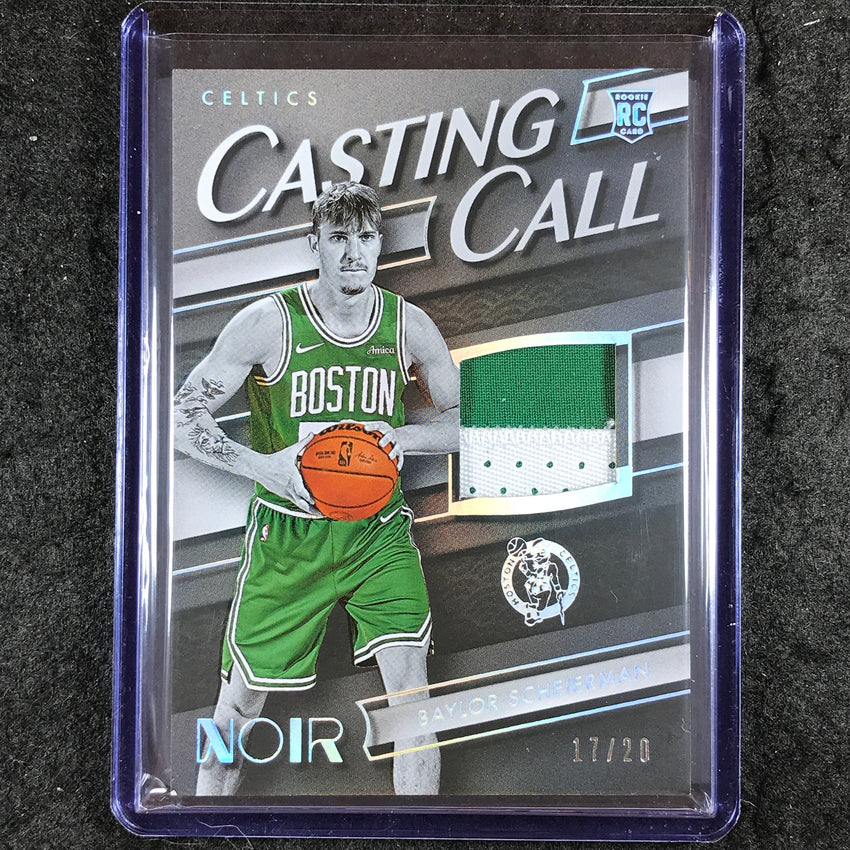 2024-25 Noir BAYLOR SCHEIERMAN Casting Call Rookie Patch International 17/20