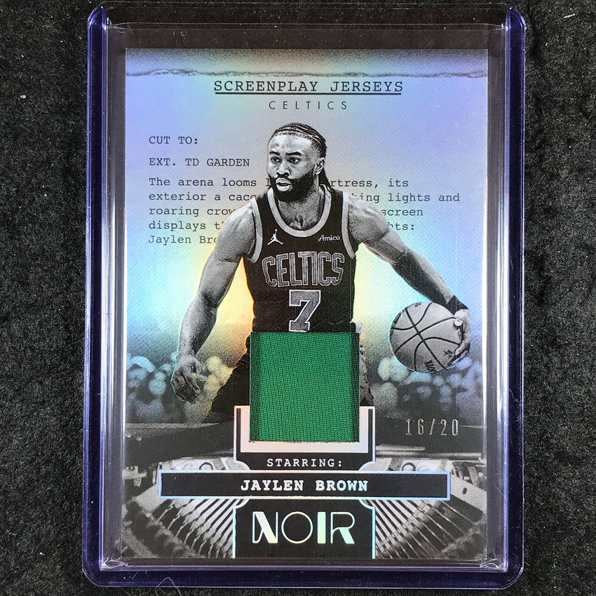 2024-25 Noir JAYLEN BROWN Screenplay Jerseys Relic International 16/20