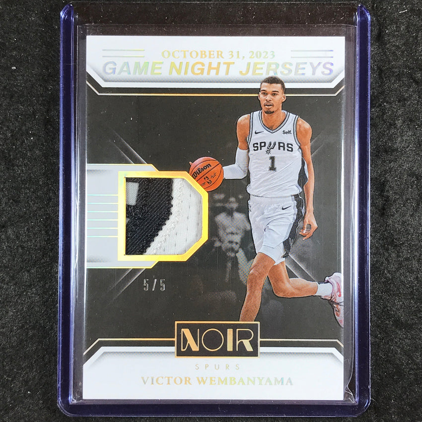 2024-25 Noir VICTOR WEMBANYAMA Game Night Jerseys Patch International Gold 5/5