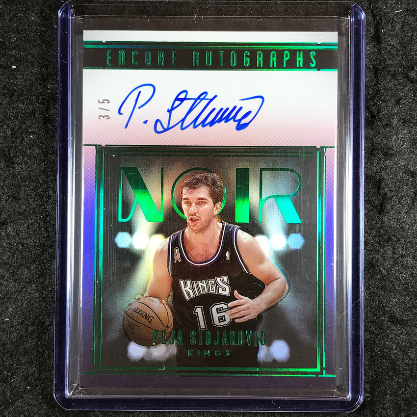 2024-25 Noir PEJA STOJAKOVIC Encore Signatures Auto International Green 3/5