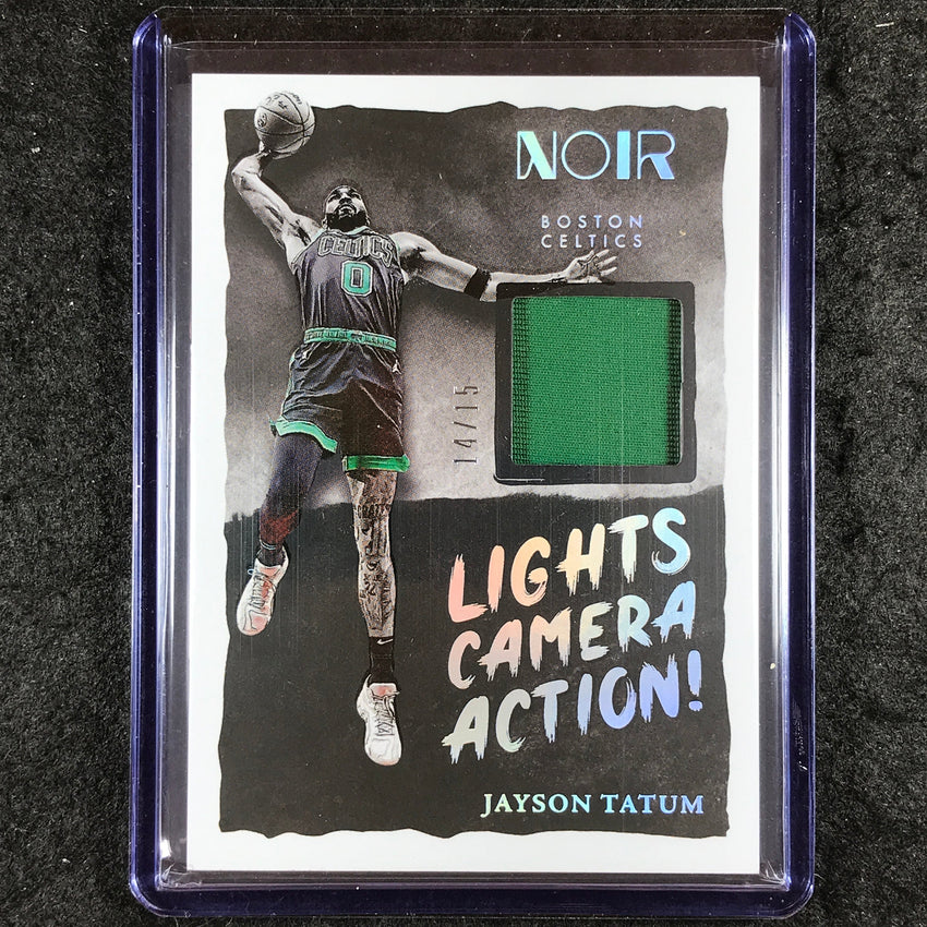 2024-25 Noir JAYSON TATUM Lights Camera Action Jersey Relic International 14/15