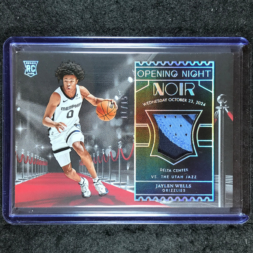 2024-25 Noir JAYLEN WELLS Opening Night Rookie Patch International 11/15