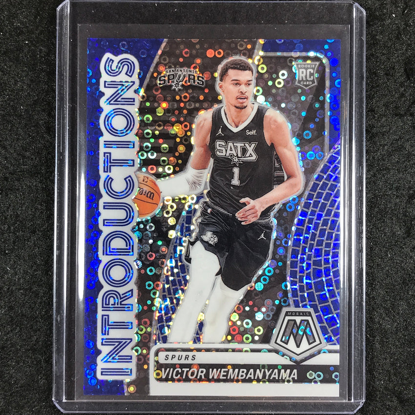 2023-24 Mosaic VICTOR WEMBANYAMA Introductions Rookie Blue Fast Break 33/85 #8