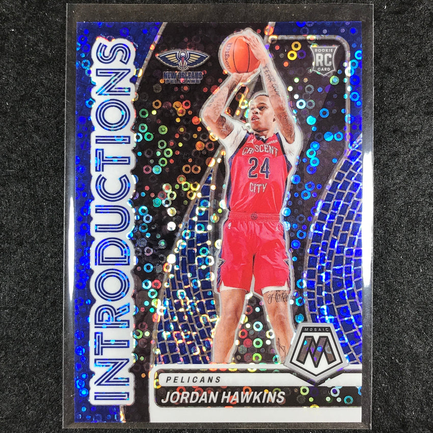 2023-24 Mosaic JORDAN HAWKINS Introductions Rookie Blue Fast Break 6/85 #14