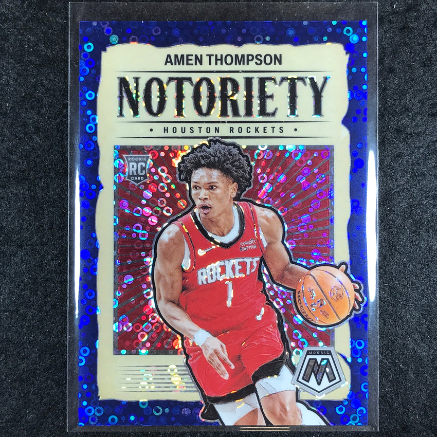 2023-24 Mosaic AMEN THOMPSON Notoriety Rookie Blue Fast Break 71/85 #7