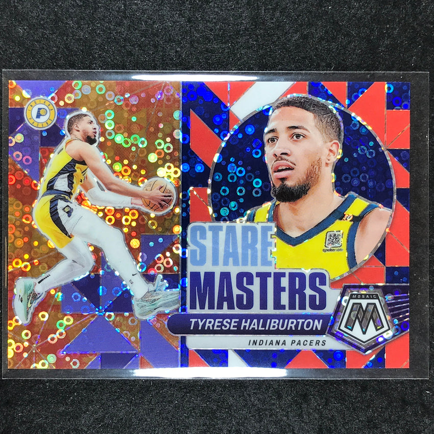 2023-24 Mosaic TYRESE HALIBURTON Stare Masters Blue Fast Break 7/85 #8