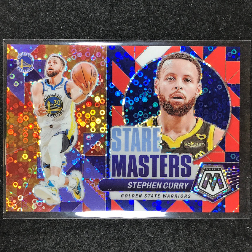 2023-24 Mosaic STEPHEN CURRY Stare Masters Blue Fast Break 63/85 #18