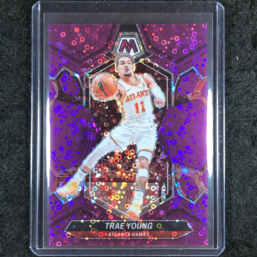 2023-24 Mosaic TRAE YOUNG Base Purple Fast Break 9/50 #107