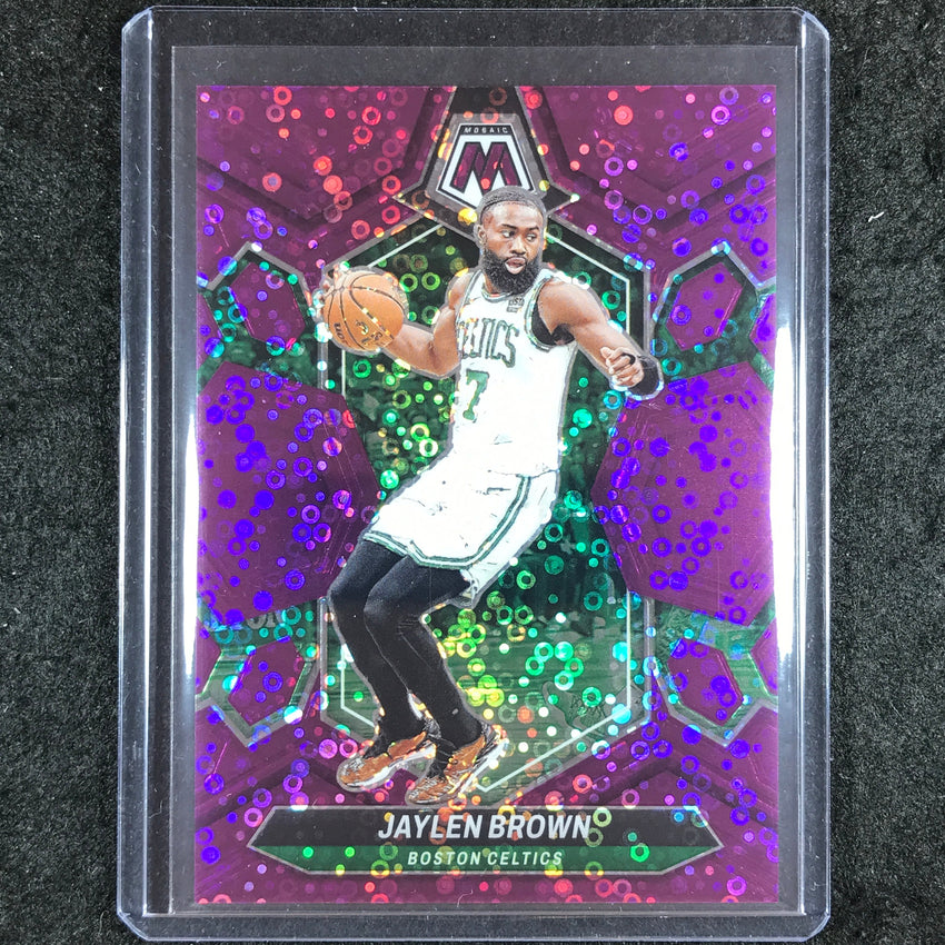 2023-24 Mosaic JAYLEN BROWN Base Purple Fast Break 7/50 #182