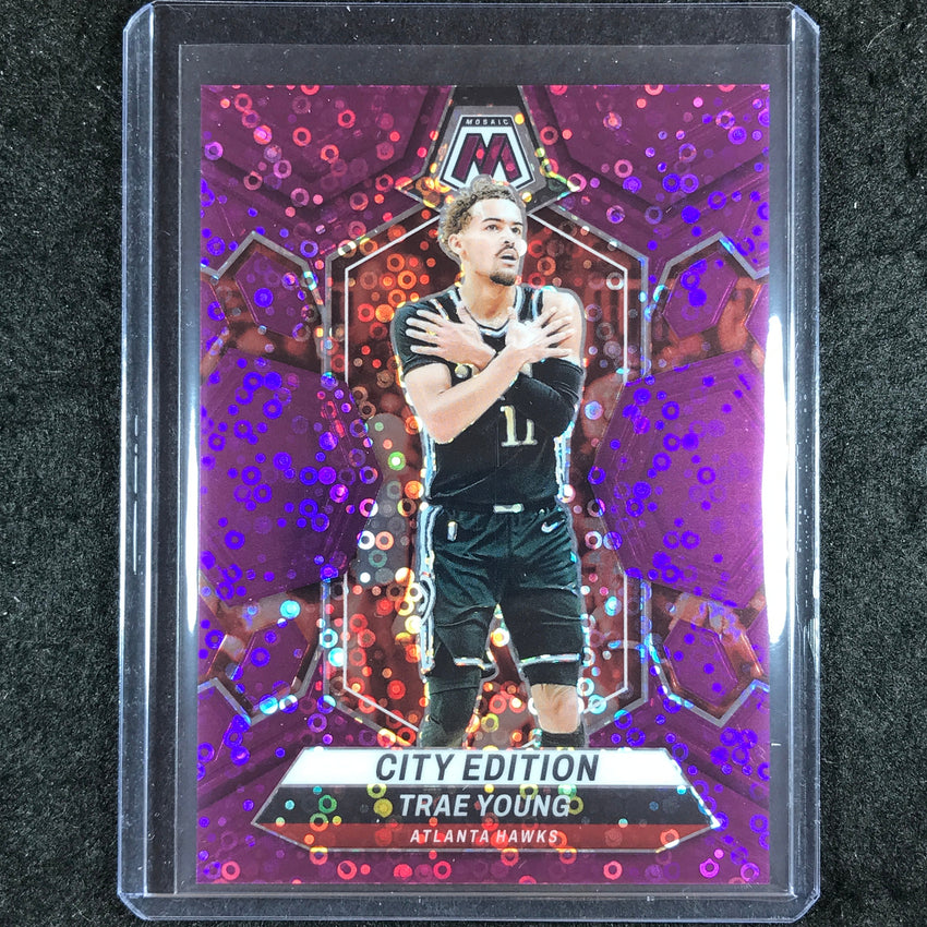 2023-24 Mosaic TRAE YOUNG City Edition Purple Fast Break 16/50 #274