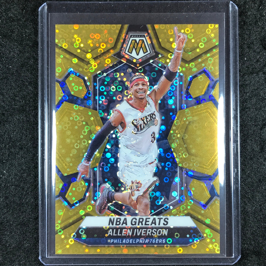 2023-24 Mosaic ALLEN IVERSON NBA Greats Gold Fast Break 7/10 #300