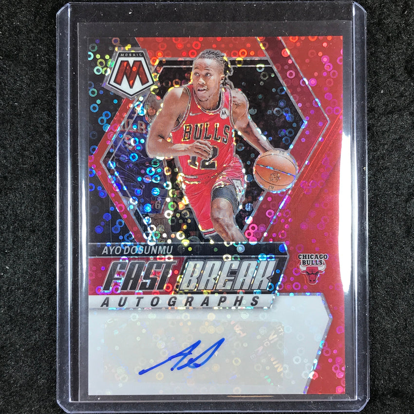 2023-24 Mosaic AYO DOSUNMU Fast Break Autographs Red 38/49
