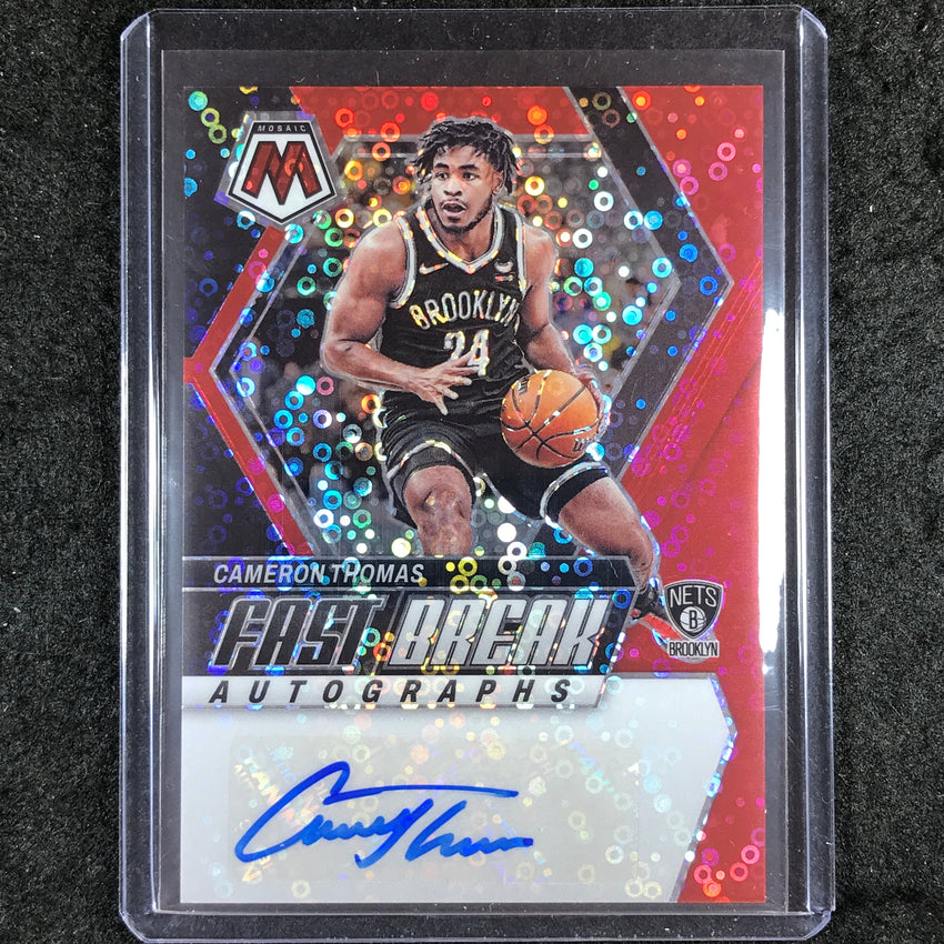 2023-24 Mosaic CAMERON THOMAS Fast Break Autographs Red 34/49