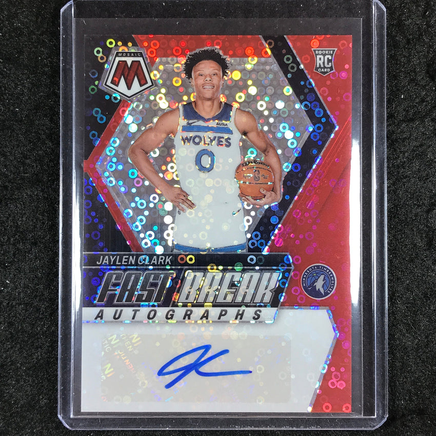 2023-24 Mosaic JAYLEN CLARK Fast Break Rookie Autographs Red 22/49