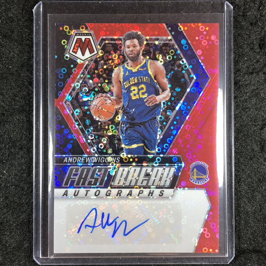 2023-24 Mosaic ANDREW WIGGINS Fast Break Autographs Red 28/49