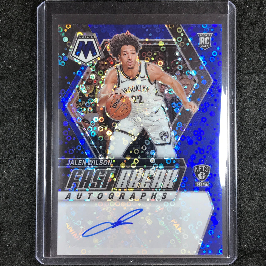 2023-24 Mosaic JALEN WILSON Fast Break Rookie Autographs Blue 18/25