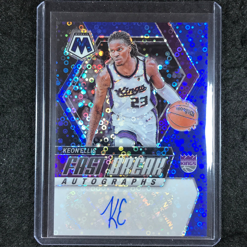 2023-24 Mosaic KEON ELLIS Fast Break Autographs Blue 4/25