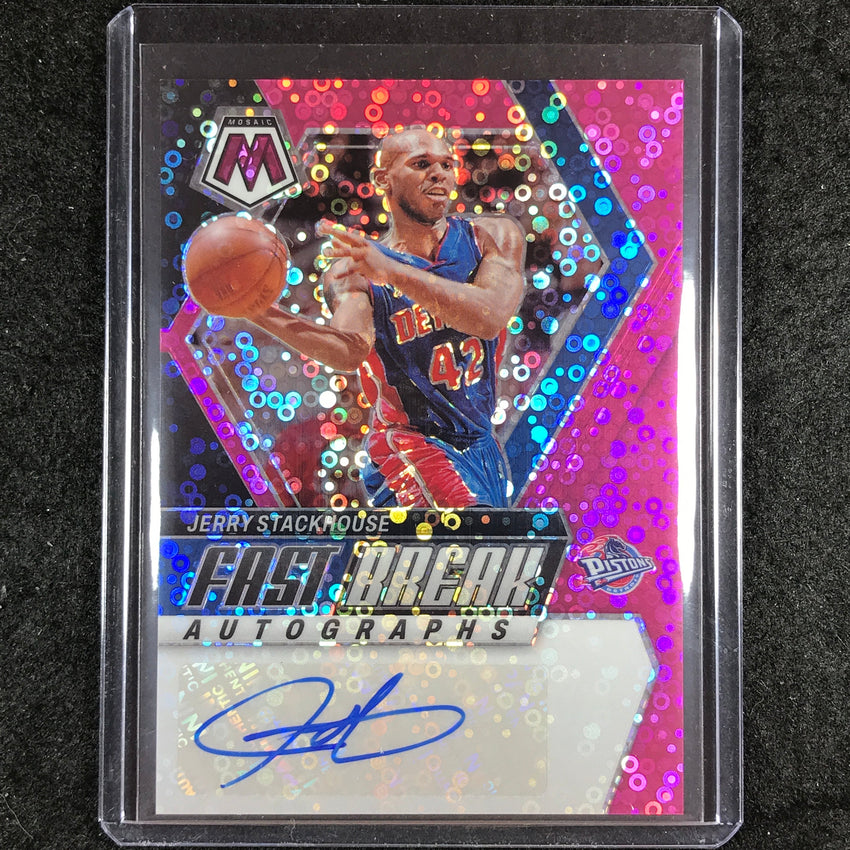 2023-24 Mosaic JERRY STACKHOUSE Fast Break Autographs Pink 6/15