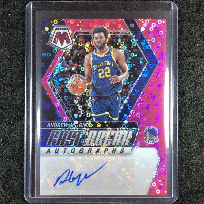 2023-24 Mosaic ANDREW WIGGINS Fast Break Autographs Pink 13/15