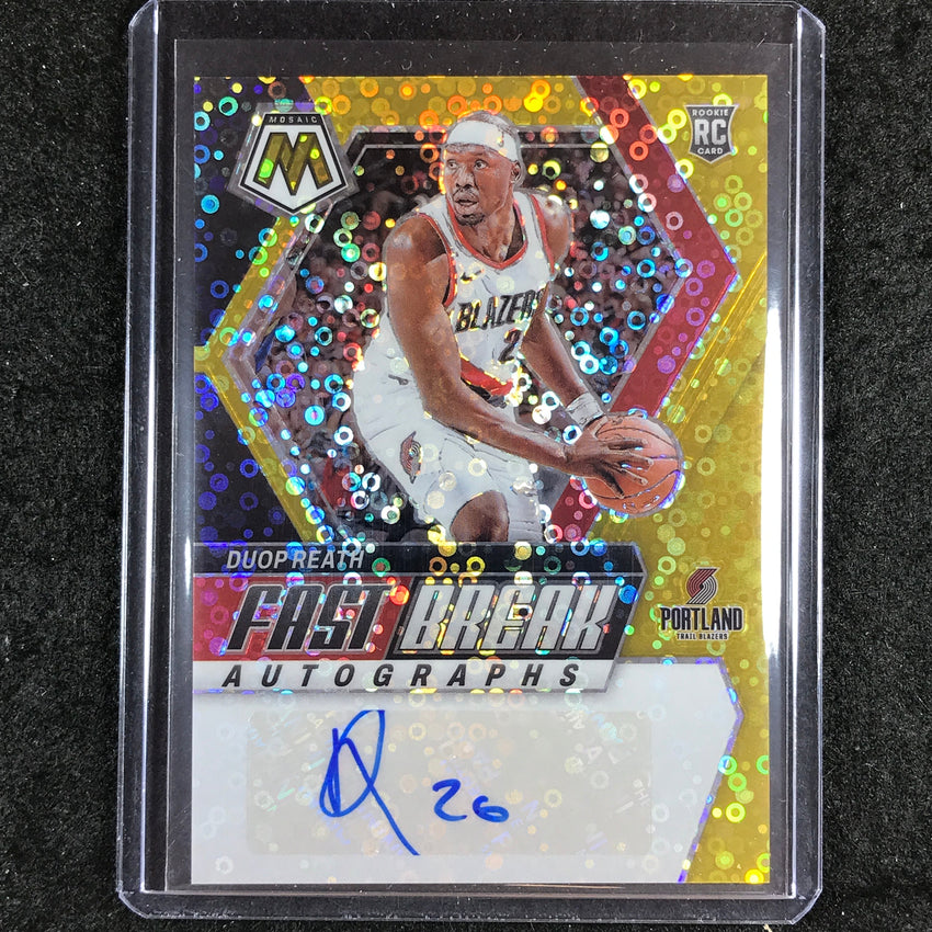 2023-24 Mosaic DUOP REATH Fast Break Rookie Autographs Gold 7/10