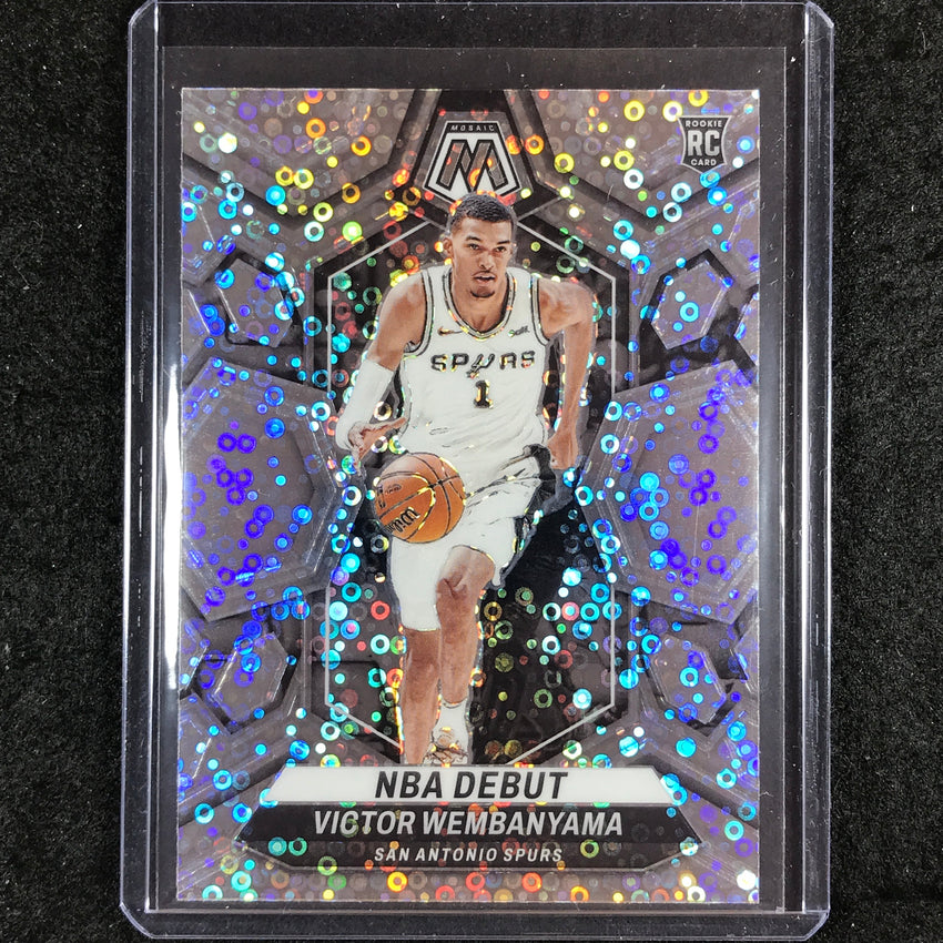 2023-24 Mosaic VICTOR WEMBANYAMA Rookie NBA Debut Fast Break Silver Disco #257
