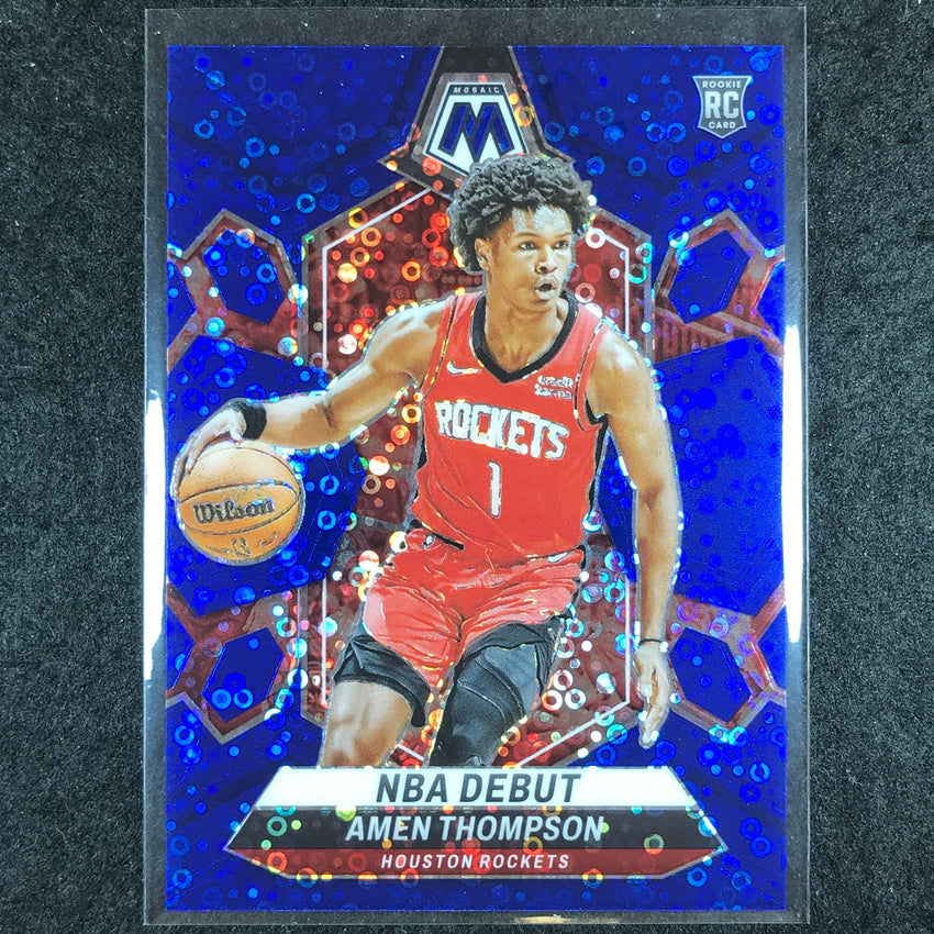 2023-24 Mosaic AMEN THOMPSON Rookie NBA Debut Blue Fast Break 3/85 #269