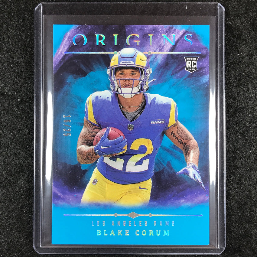 2024 Origins Football BLAKE CORUM Rookie Base Turquoise 16/25 #110