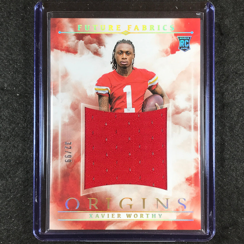 2024 Origins Football XAVIER WORTHY Future Fabrics Rookie Jersey Relic 32/99