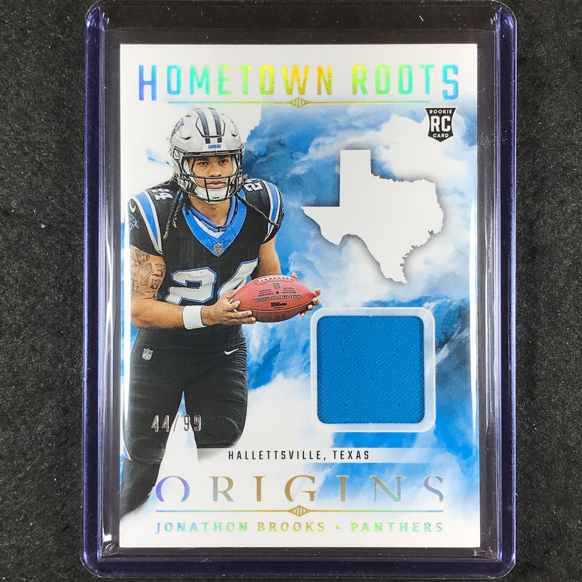 2024 Origins Football JONATHON BROOKS Hometown Roots Rookie Jersey Relic 44/99