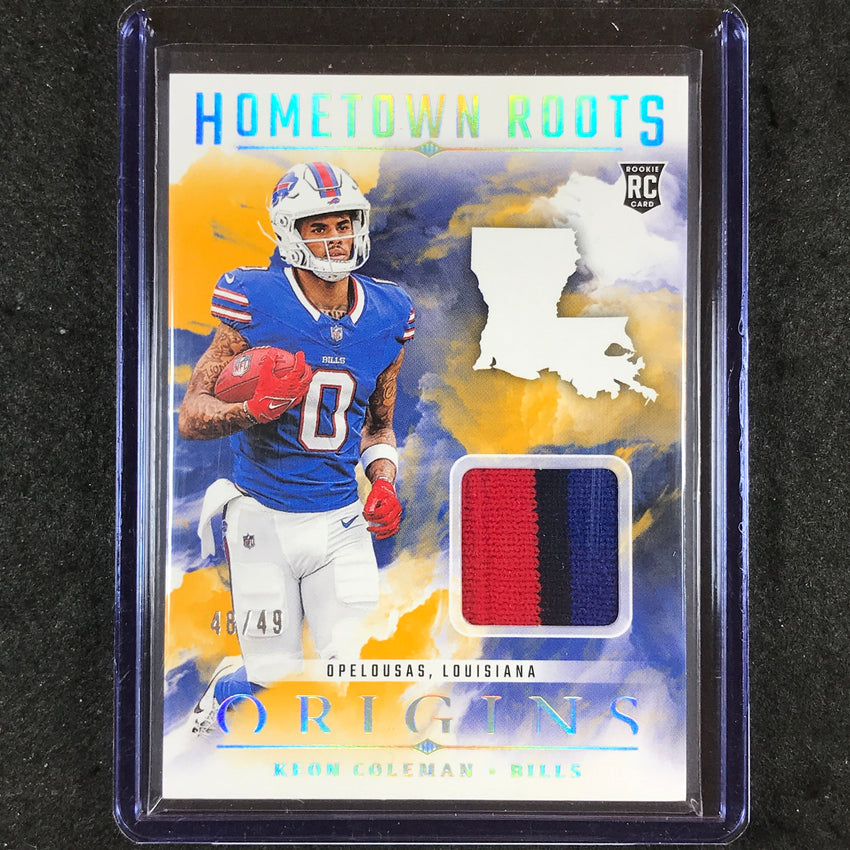 2024 Origins Football KEON COLEMAN Hometown Roots Rookie Patch Relic Gold 48/49