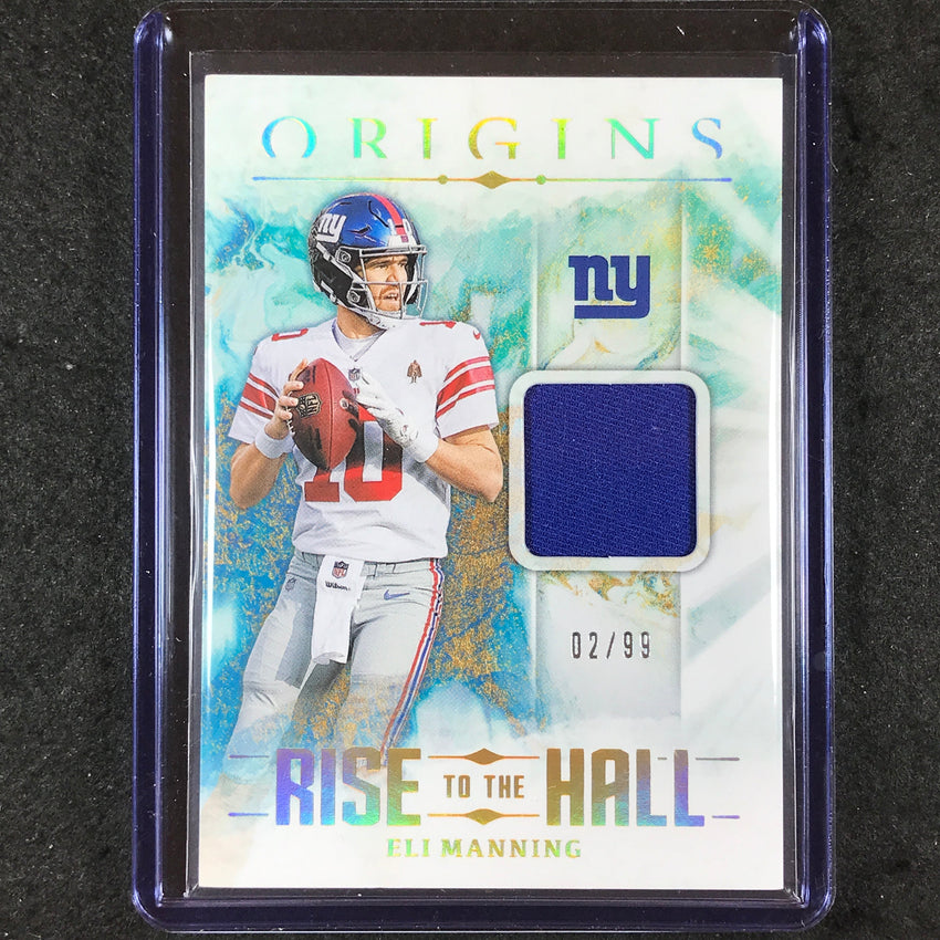 2024 Origins Football ELI MANNING Rise to the Hall Jersey Relic 2/99