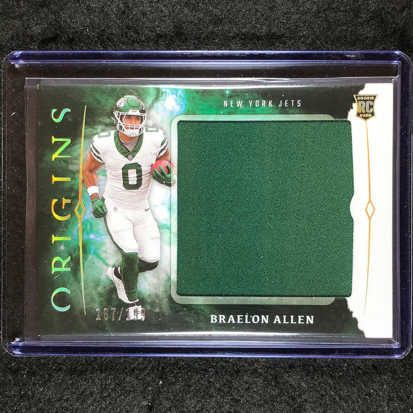 2024 Origins Football BRAELON ALLEN Rookie Jumbo Jerseys Relic 167/199