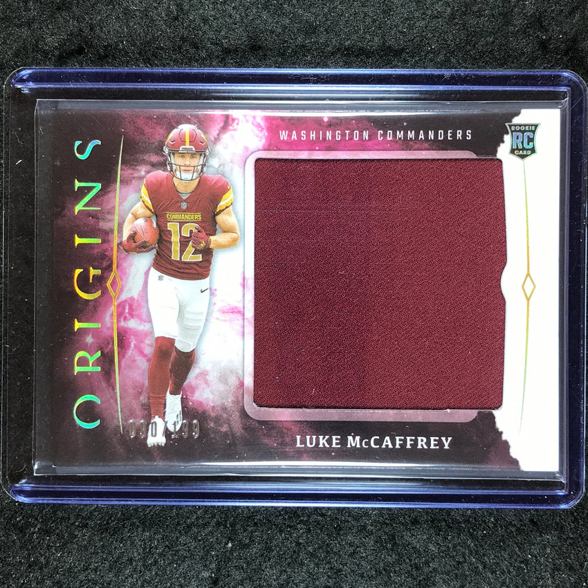 2024 Origins Football LUKE MCCAFFREY Rookie Jumbo Jerseys Relic 90/199
