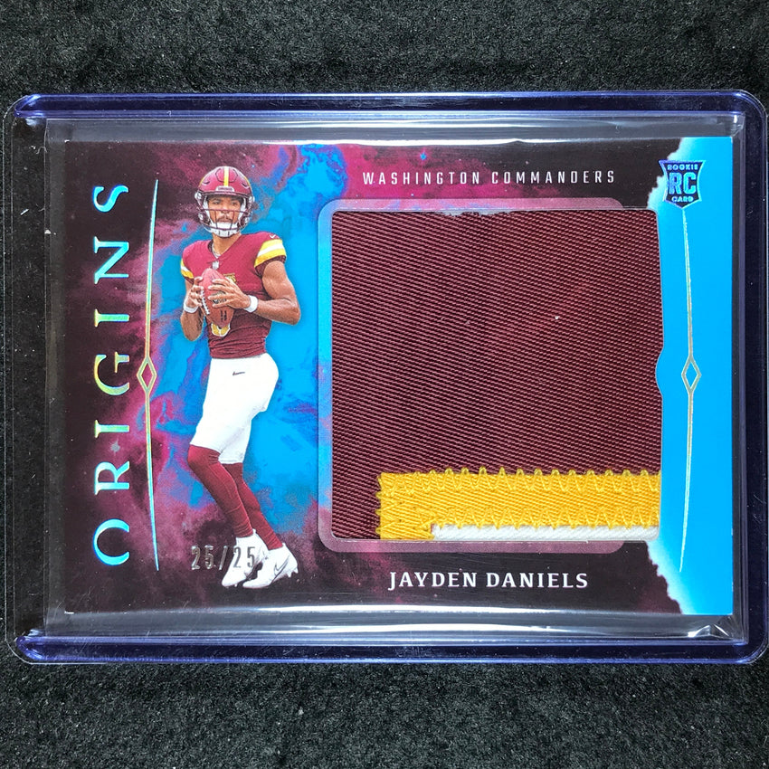 2024 Origins Football JAYDEN DANIELS Rookie Jumbo Jerseys Patch Turquoise 25/25