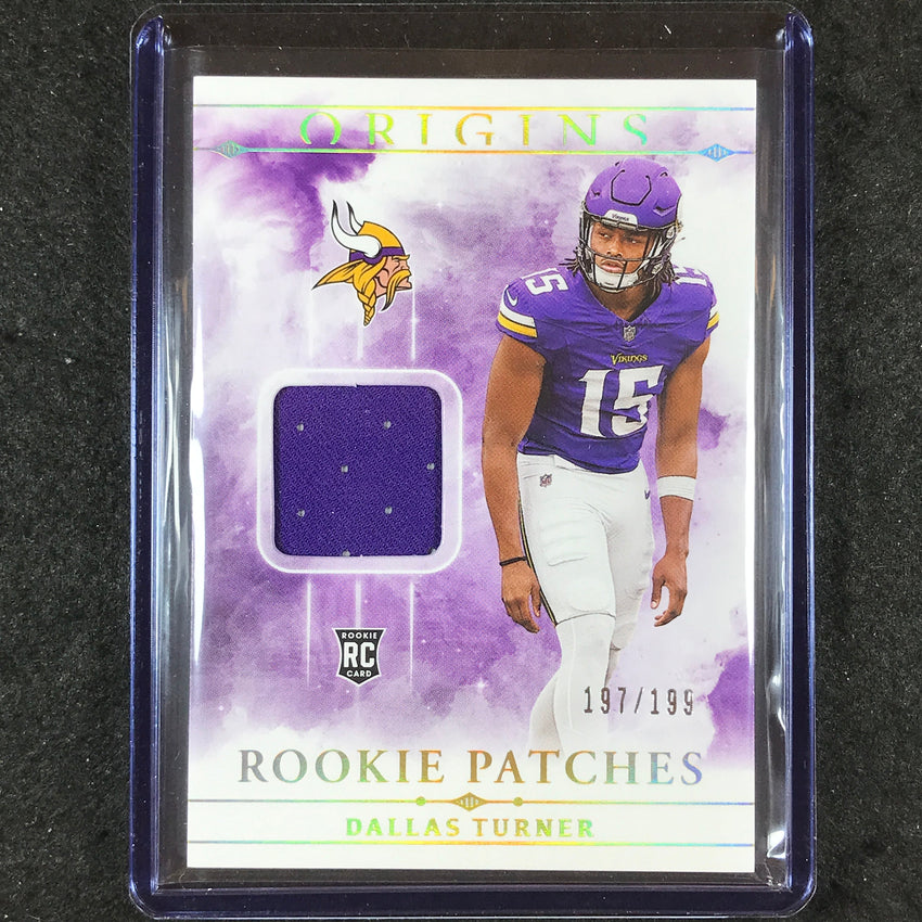 2024 Origins Football DALLAS TURNER Rookie Patches Jersey Relic 197/199