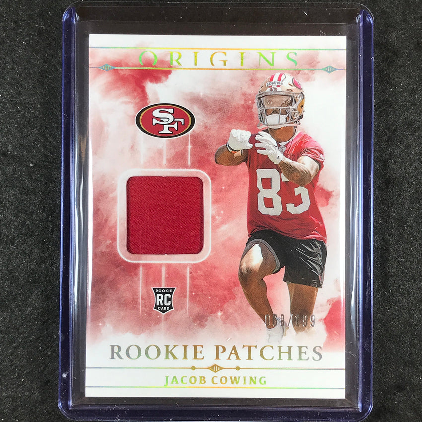 2024 Origins Football JACOB COWING Rookie Patches Jersey Relic 69/199